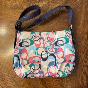 COACH Slouchy Ikat Print Hobo Bag all over print
